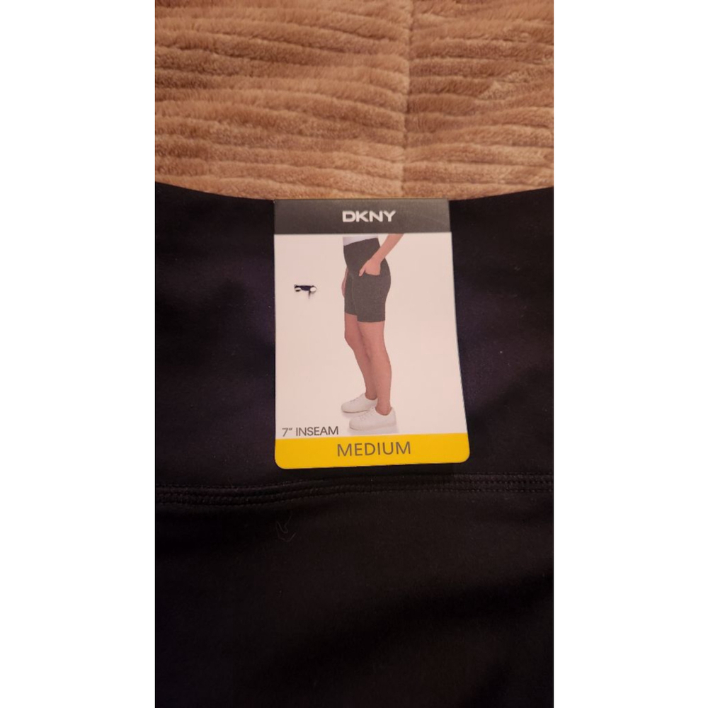 Women's DKNY Bike Shorts Black/Purple Size M - Picture 4 of 7